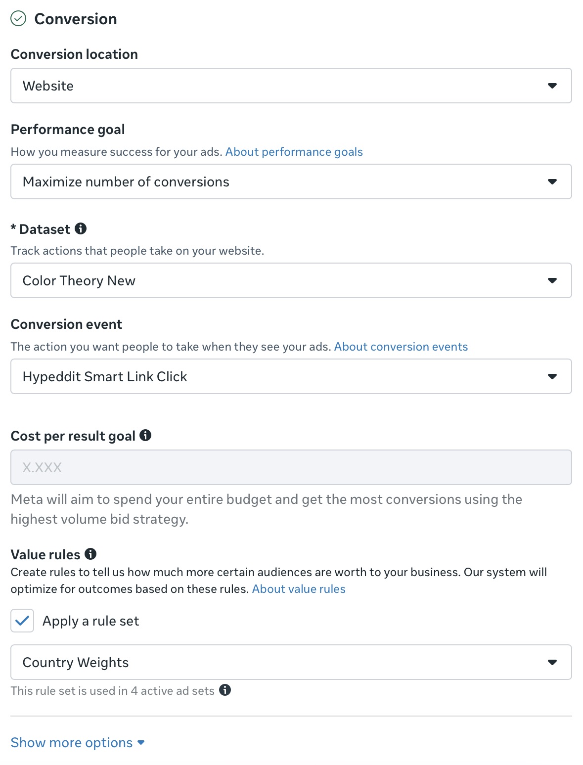 Ads Manager Conversion