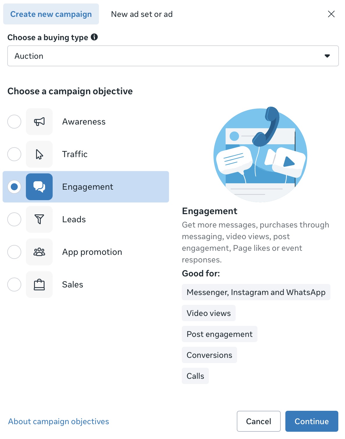 Ads Manager Campaign Objective
