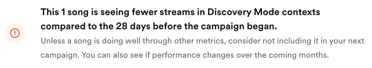 Discovery Mode fewer streams