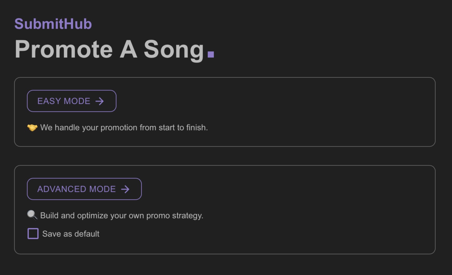 SubmitHub Promote a Song