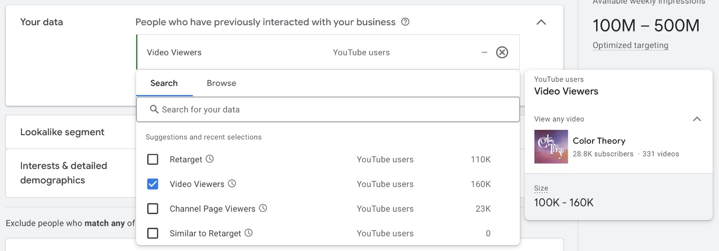 YouTube Ads for Music Video Viewers